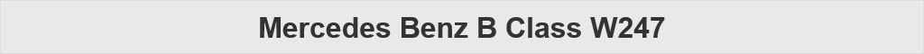 Mercedes Benz B Class W247